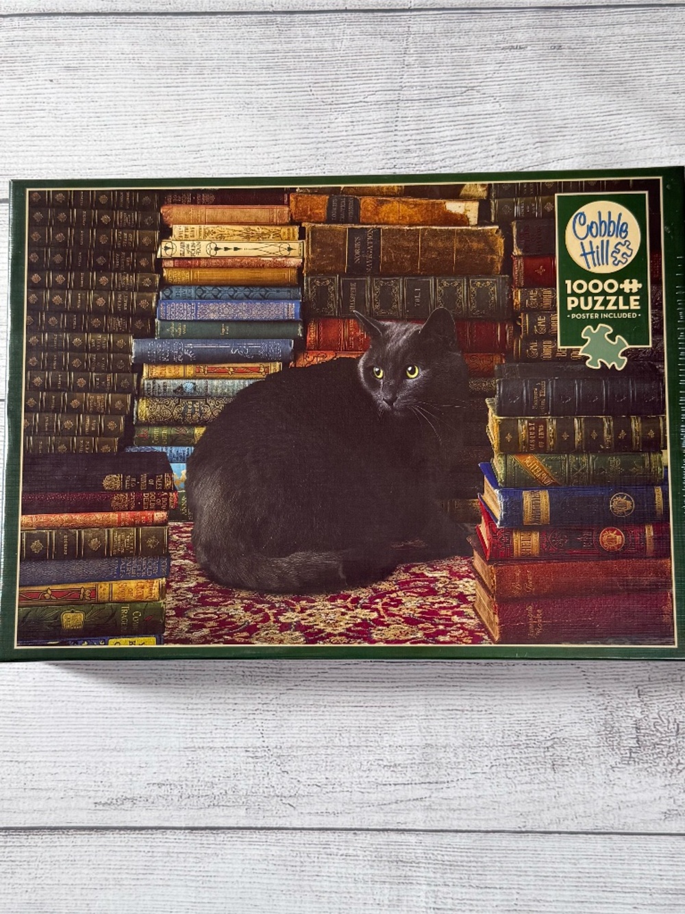 Cobble Hill Library Cat 1000 Piece Puzzle - Brand New in Original Packaging